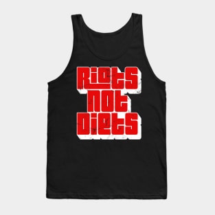 Riots Not Diets // Feminist Typographic Design Tank Top